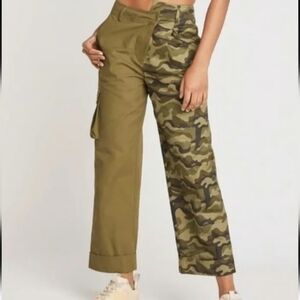 Choosy Brand Green Camouflage Utility Cargo Pants New Size:4